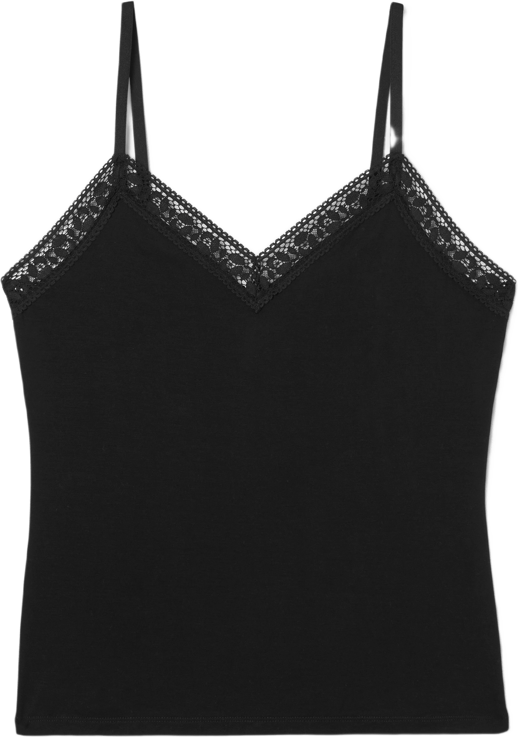 Pyjamastopp ERIN, från Avelie Lingerie, i färgen Black.