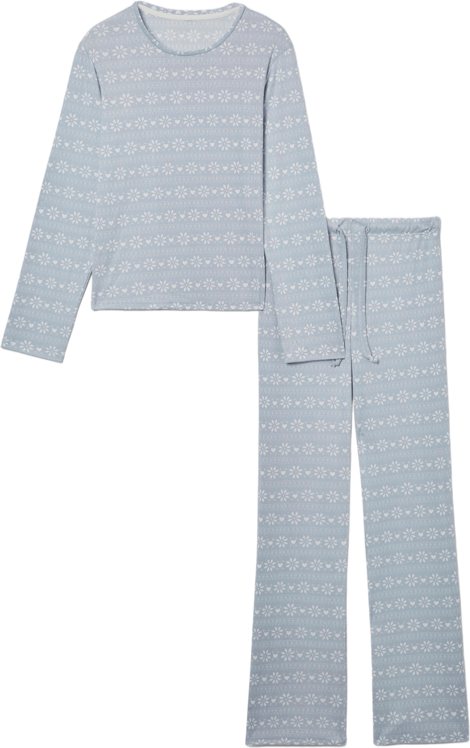 Julpyjamas JOLLY, från Å WOMAN, i färgen Light Blue, White.