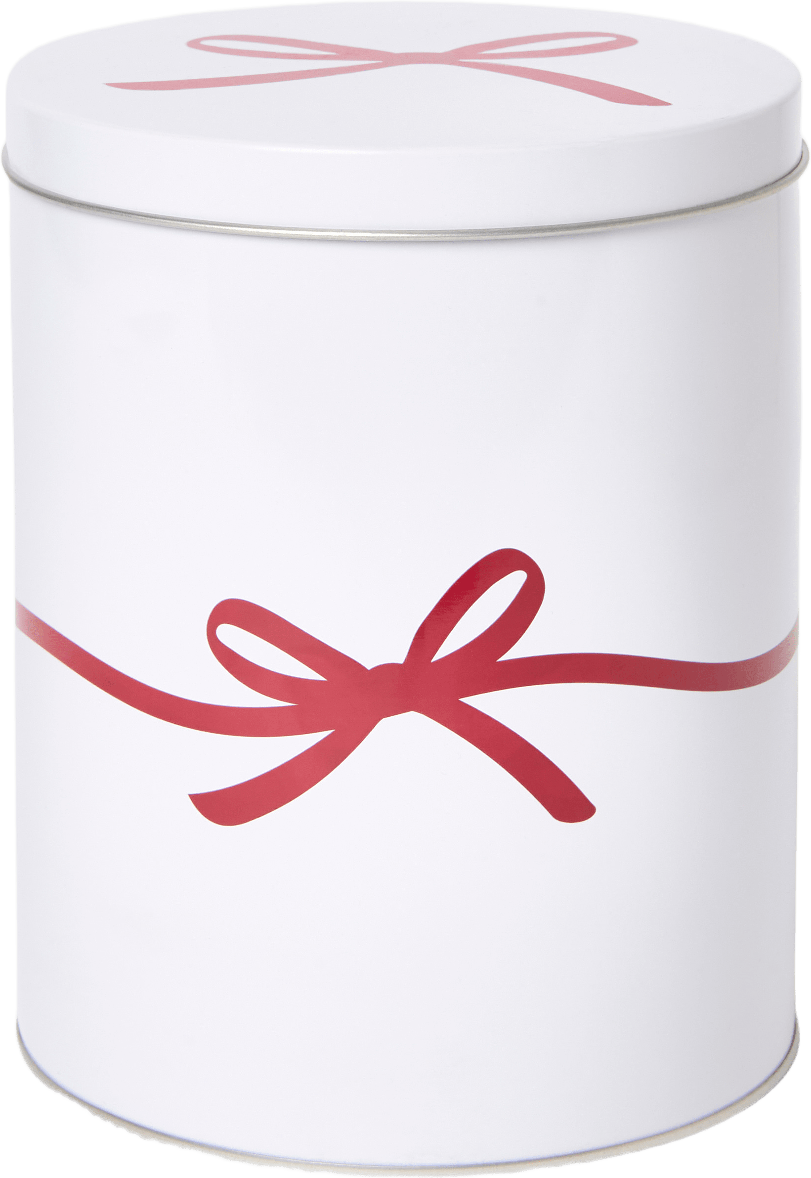 Burk med lock BOW 13x17 cm, från Åhléns Home, i färgen White.