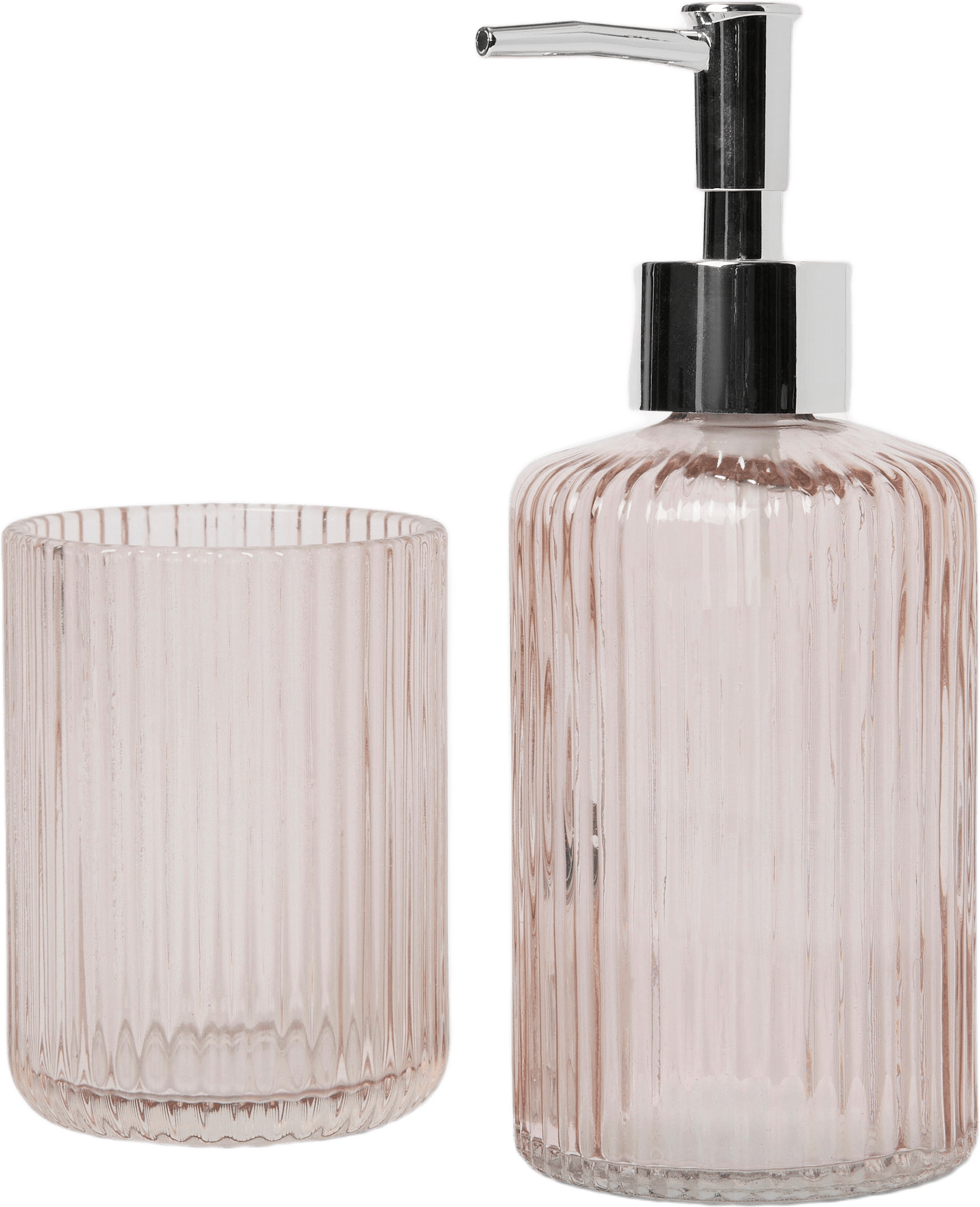 Badrumsset 2 delar, från Åhléns Home, i färgen Lt Pink.