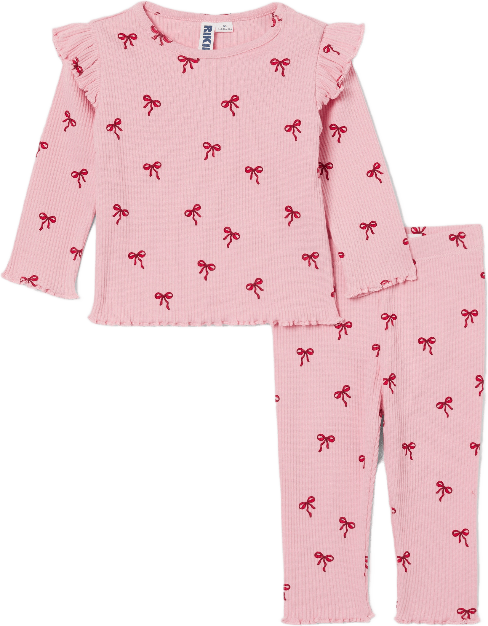 Ribbat set AMI, från RIKIKI, i färgen Pink Bow.