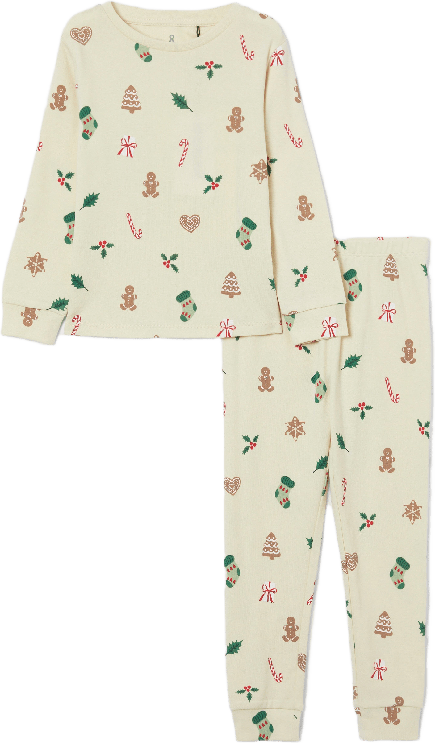 Pyjamas med jultryck POW, från Åhléns, i färgen Aop.