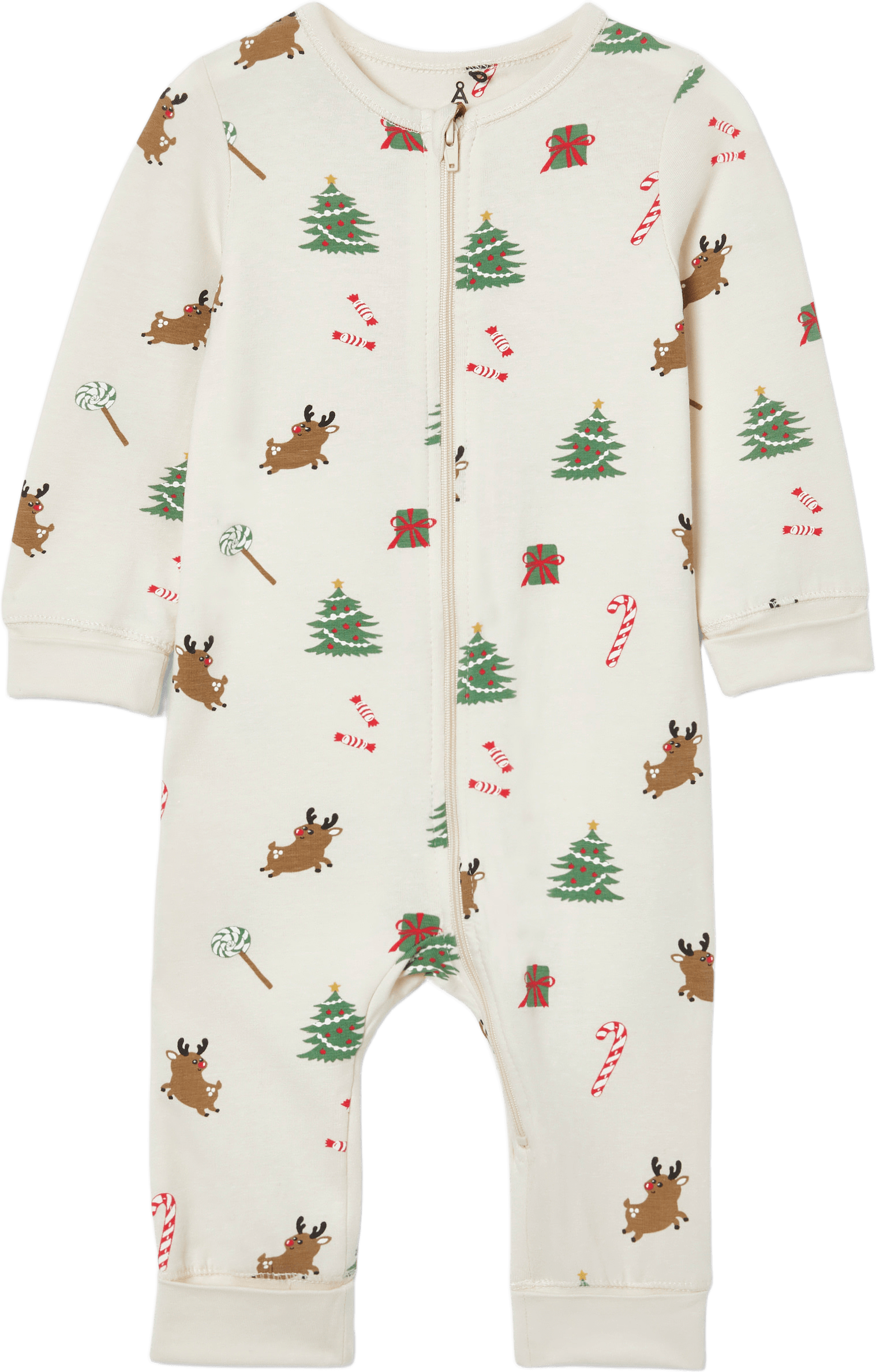 Pyjamas med dragkedja LONNIE, från Å KIDS, i färgen Aop.