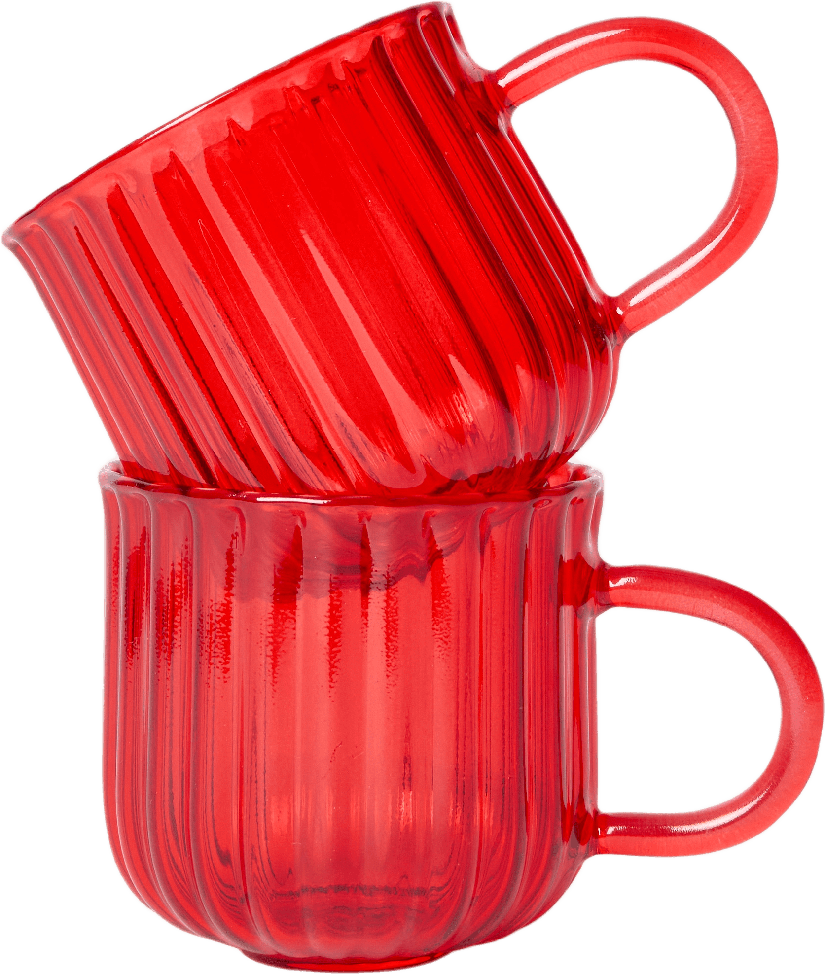 Glaskopp RILL 10 cl, 2-pack, från Åhléns Home, i färgen Red.