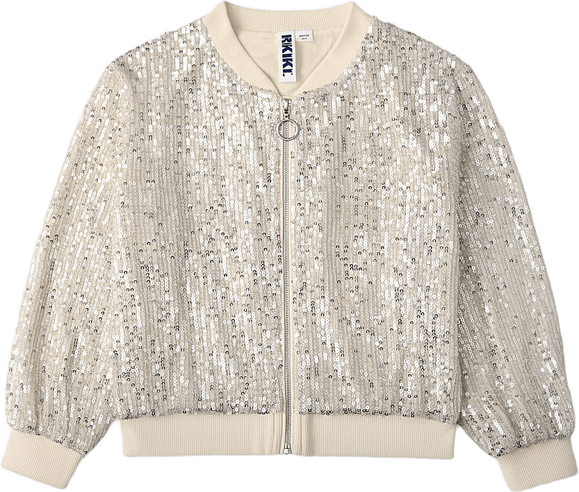 Bomberjacka med paljetter JOLINE, från RIKIKI, i färgen Silver.