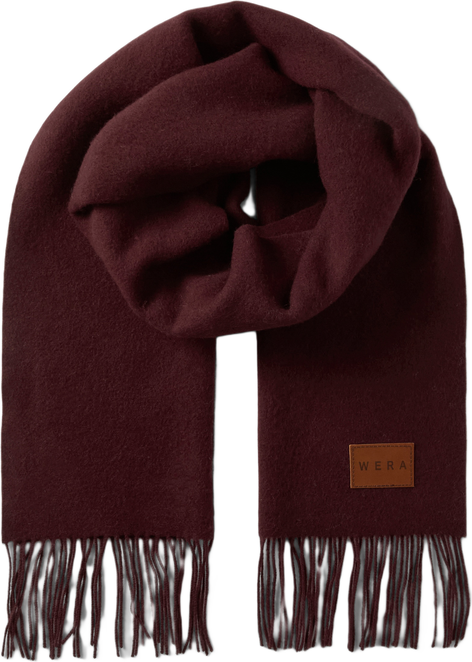 Halsduk i ull FRANCA, från Wera, i färgen Wine Red.