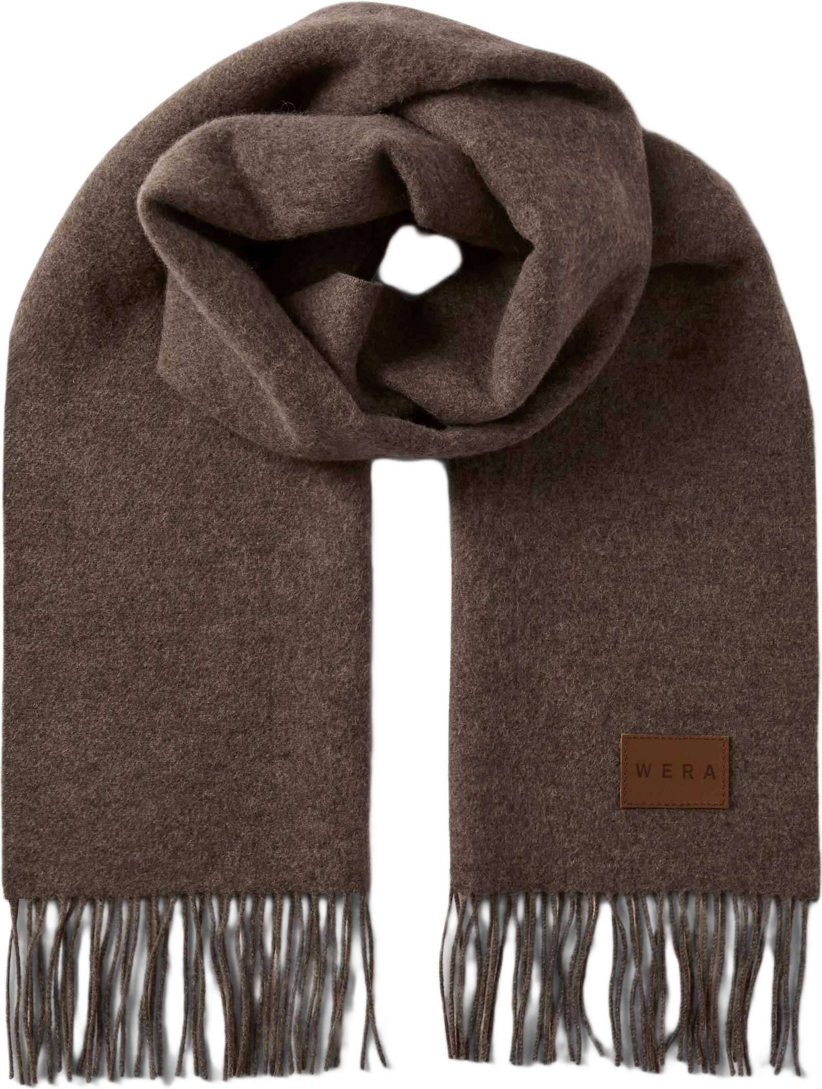 Halsduk i ull FRANCA, från Wera, i färgen Mole melange.