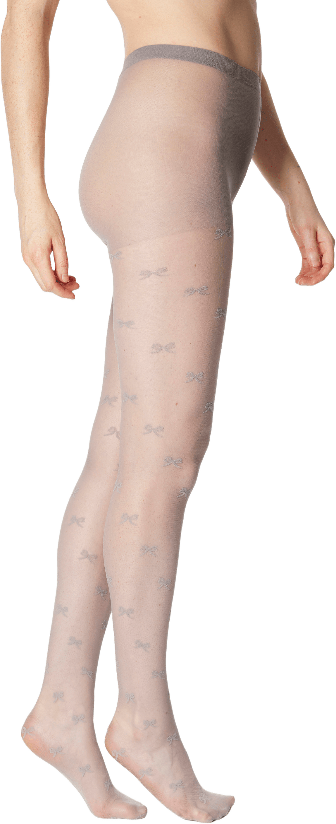 Strumpbyxor med rosetter, 20 den, från Å WOMAN, i färgen Dark Grey.