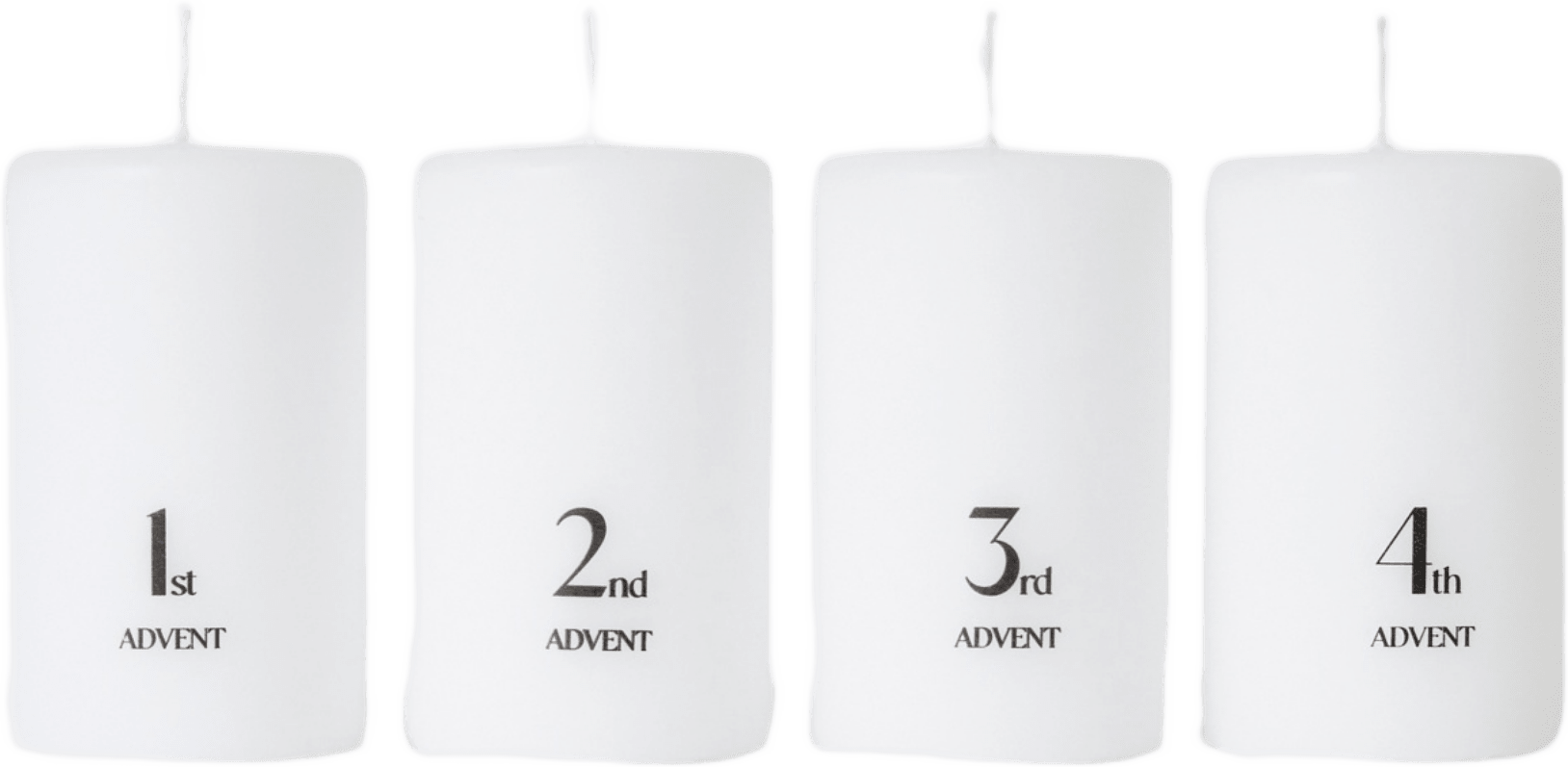 Adventsljus, 4 st, från Åhléns Home, i färgen White.