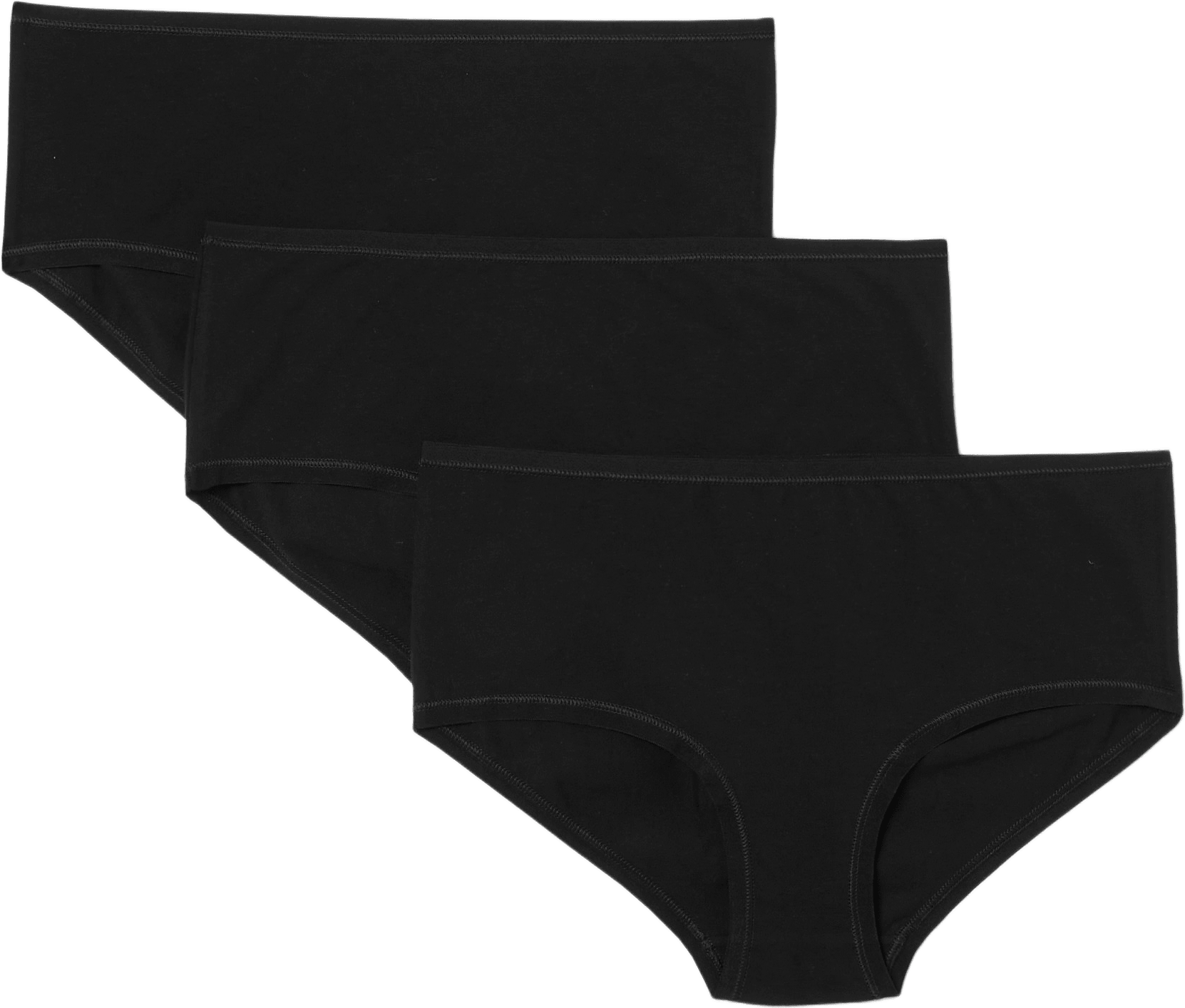 Bomullstrosor CELINA, 3-pack, från Å WOMAN, i färgen Black.