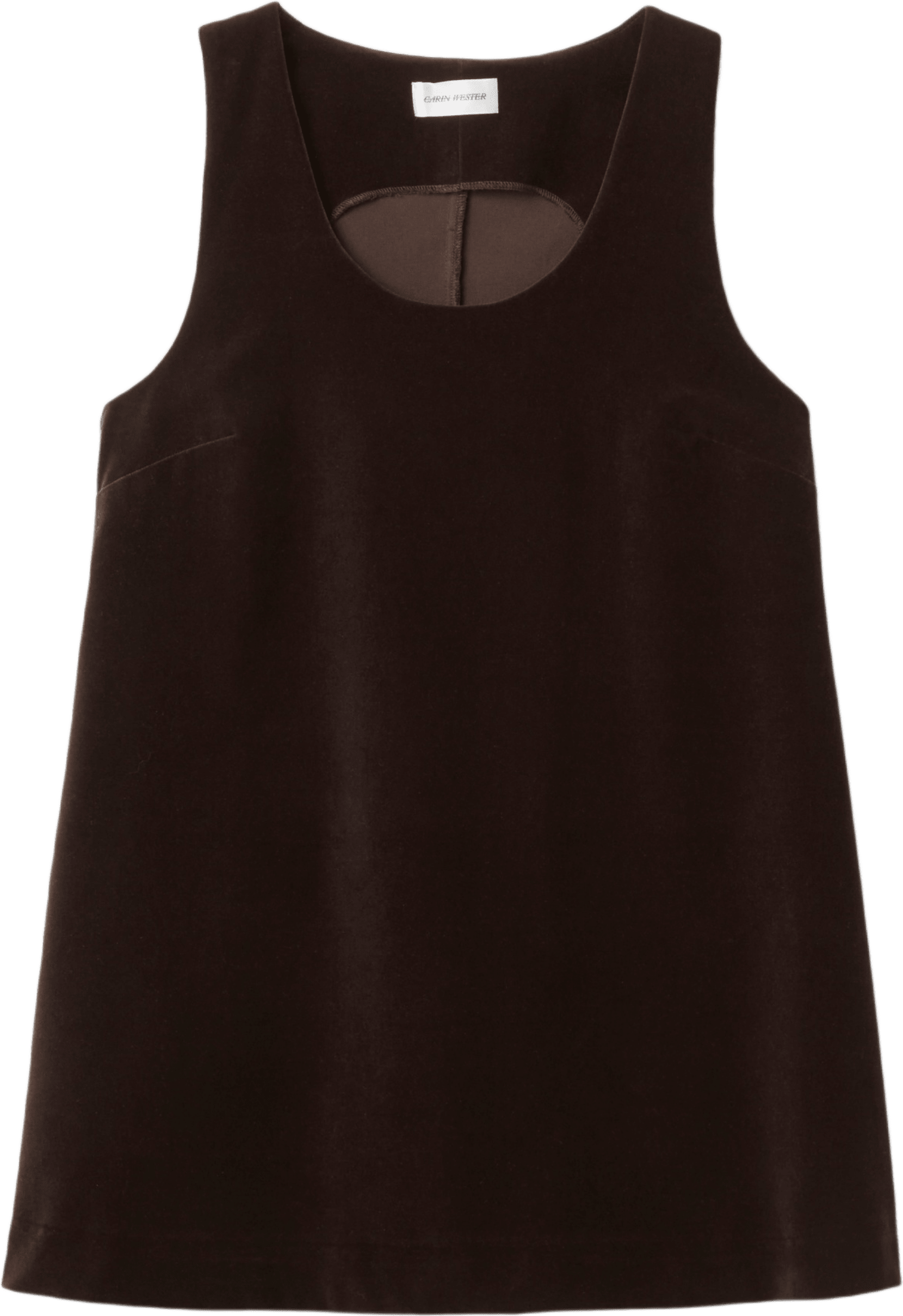 Ärmlös sammetsklänning LEANE, från Carin Wester, i färgen Dark Brown.