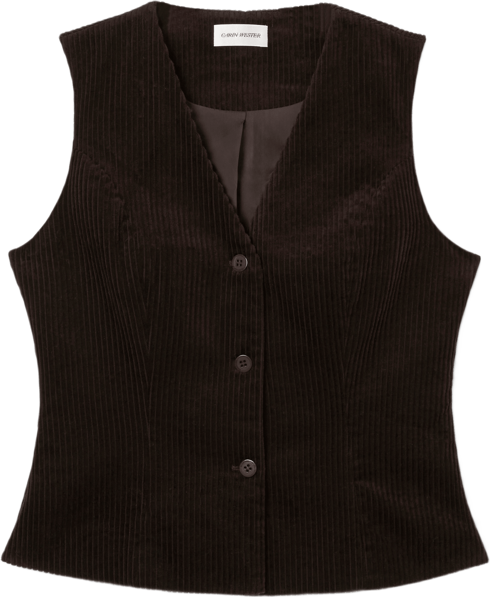 Manchesterväst SILVANA, från Carin Wester, i färgen Dark Brown.