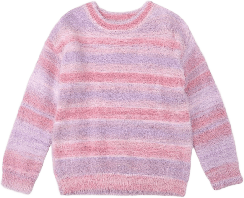 Lurvig tröja ELLEN, från RIKIKI, i färgen Pink/Purple.