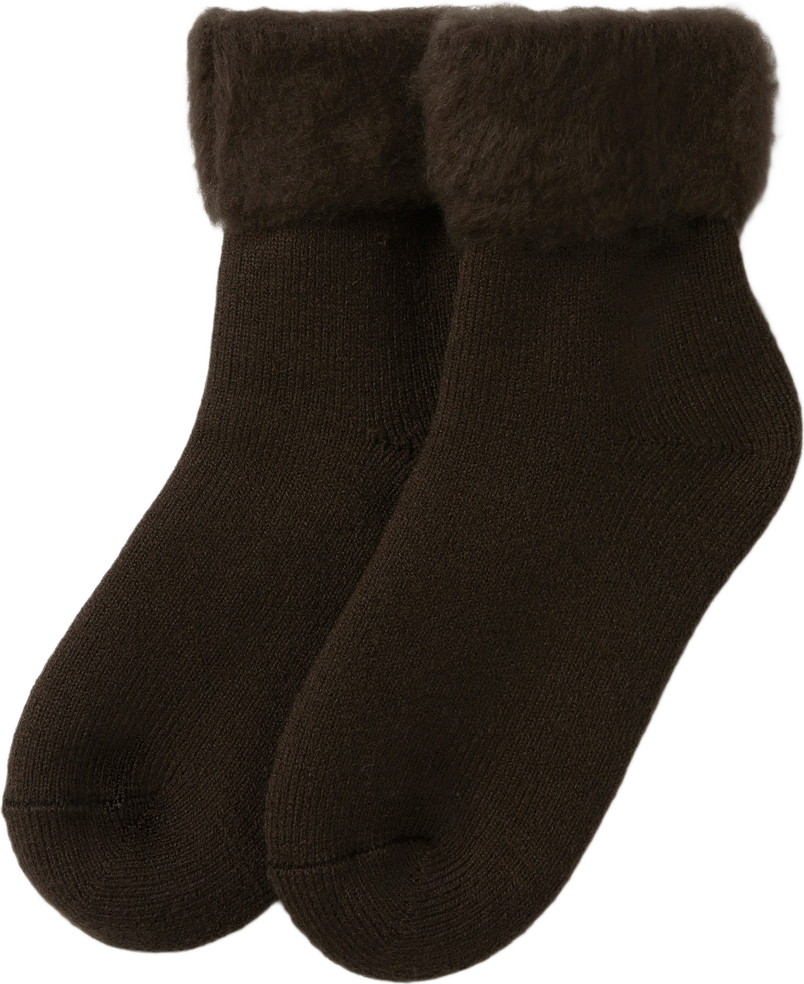 Myssockor med borstad insida, från Å WOMAN, i färgen Dark Brown.