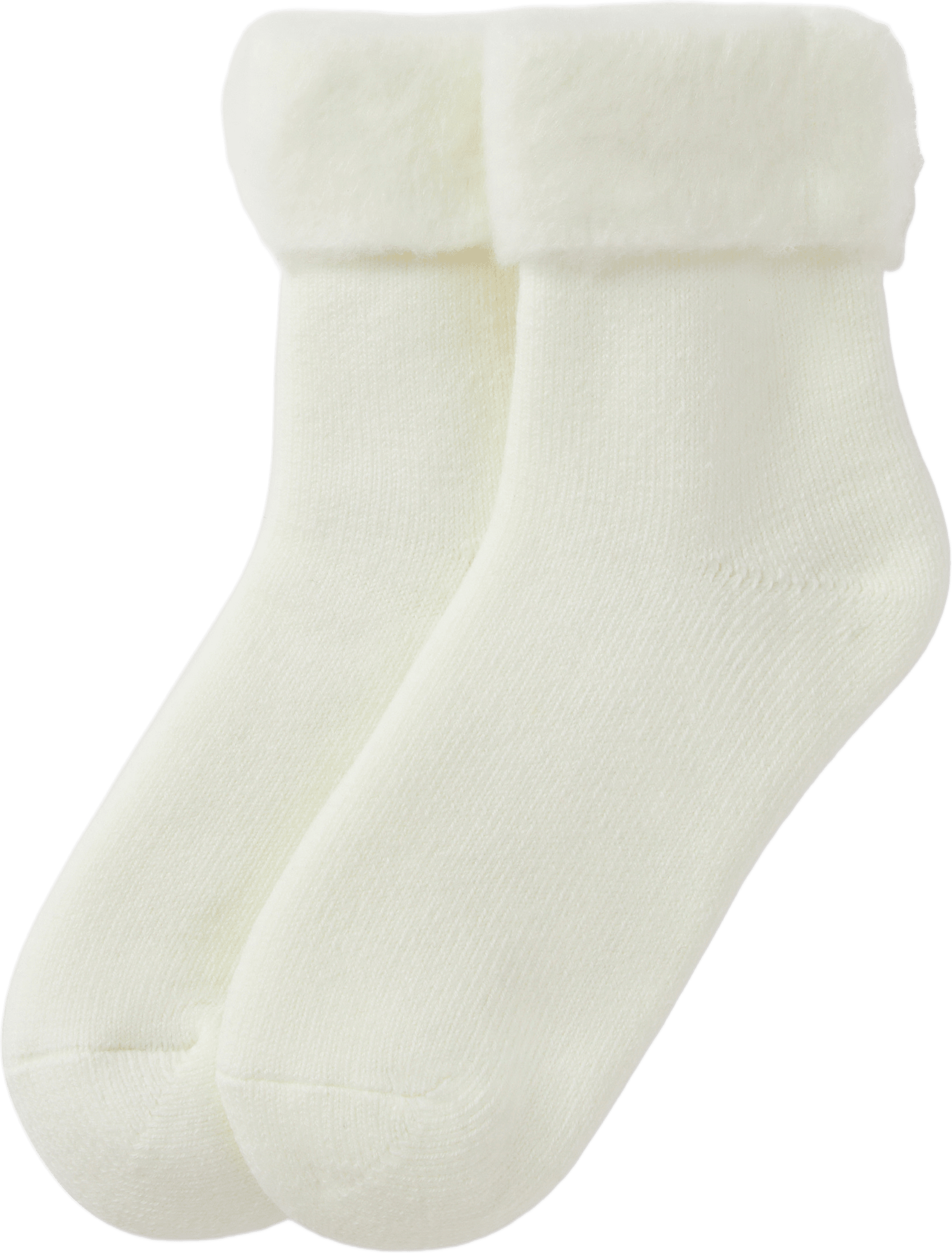 Myssockor med borstad insida, från Å WOMAN, i färgen Offwhite.