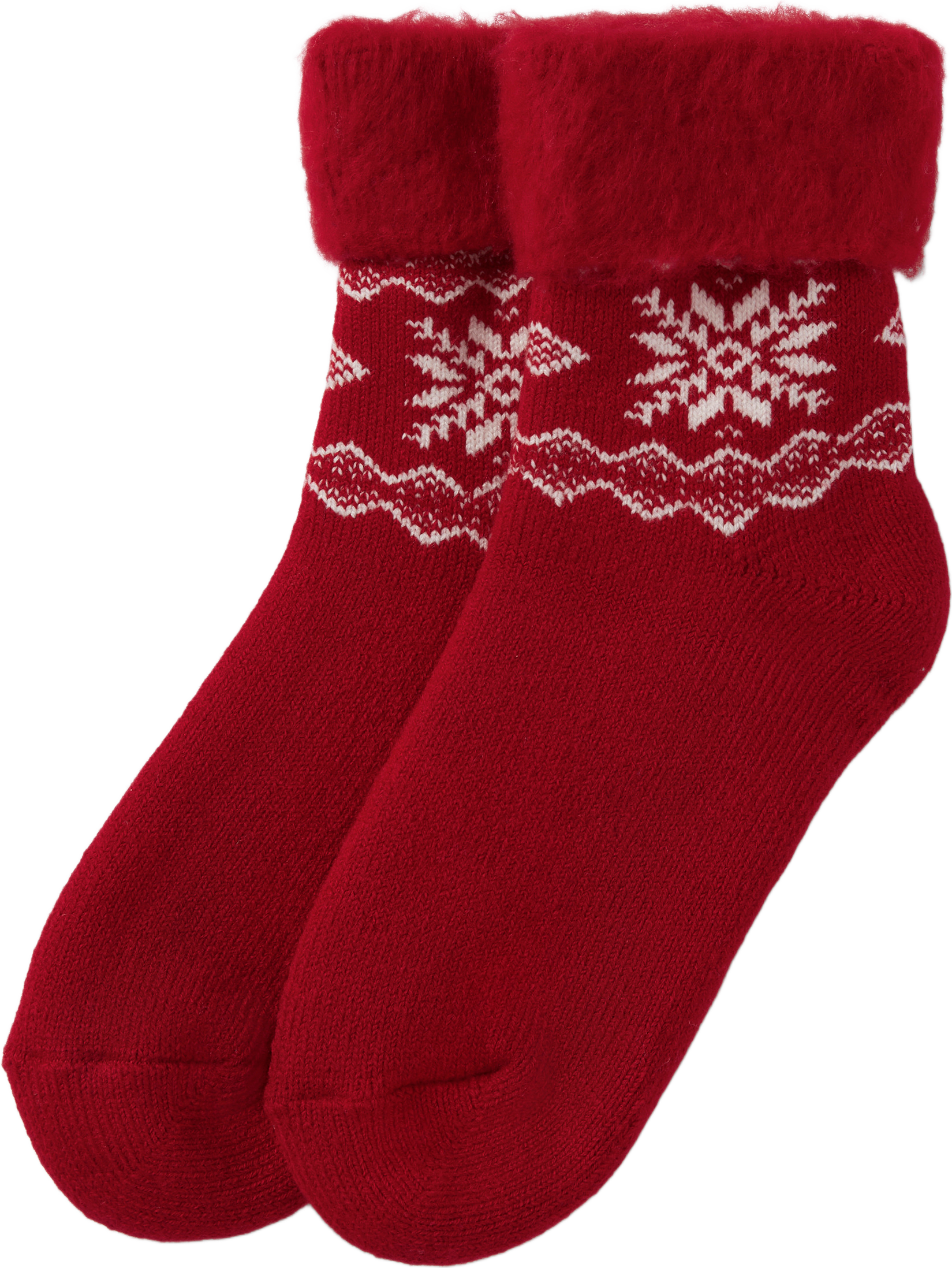 Myssockor med borstad insida, från Å WOMAN, i färgen Red.