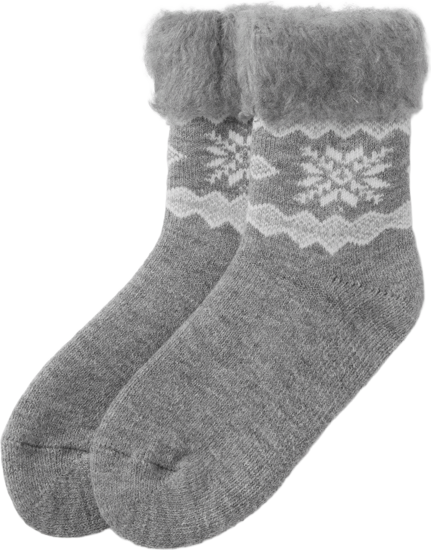 Myssockor med borstad insida, från Å WOMAN, i färgen Dark Grey Melange.