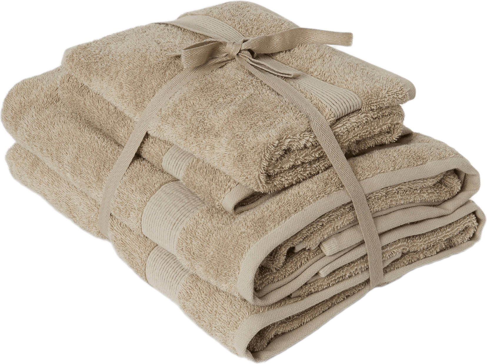 Hotellhandduk, 4-pack, från Åhléns Home, i färgen Beige.