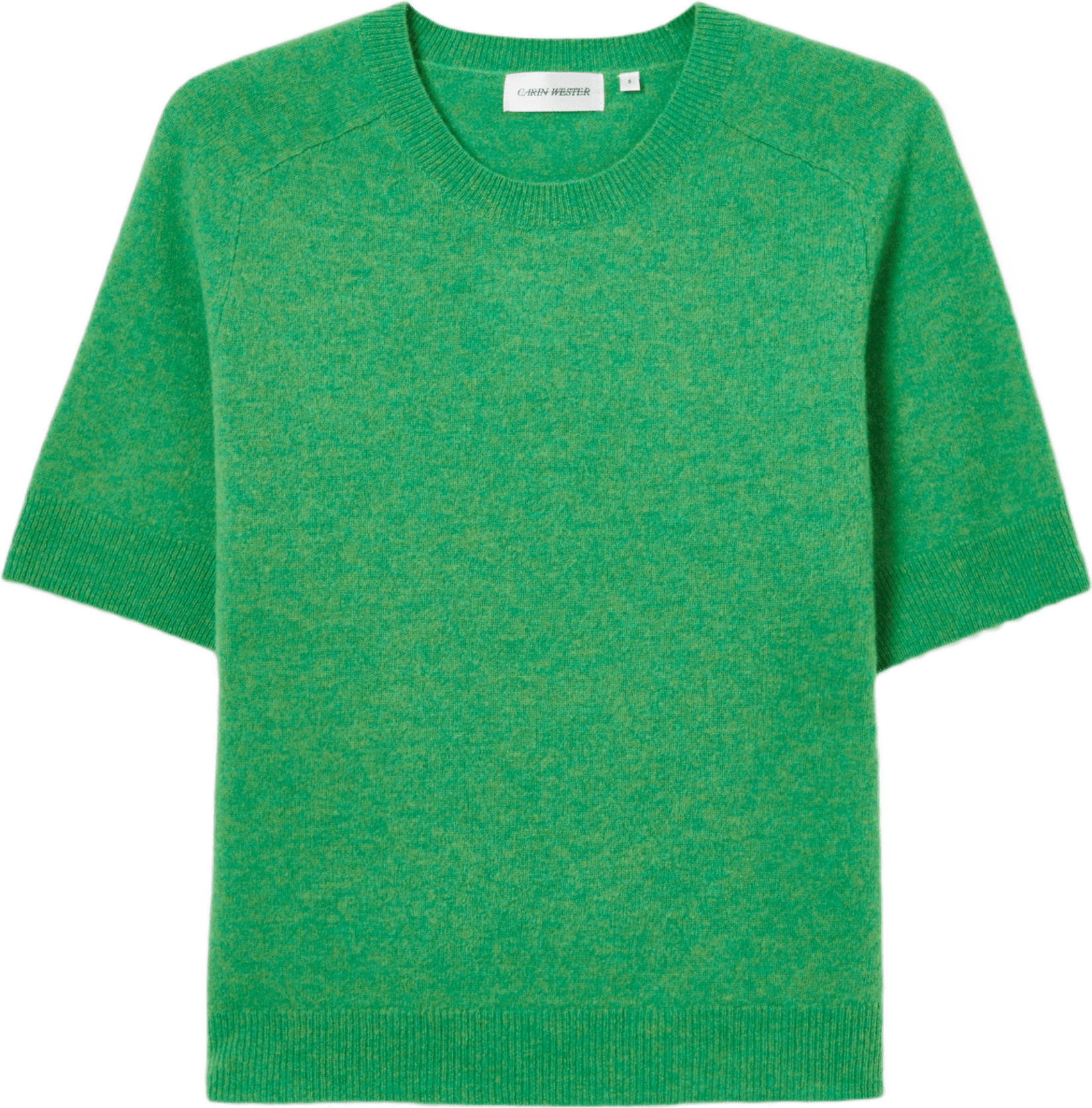 Finstickad topp i ull EYLA, från Carin Wester, i färgen Bright Green.