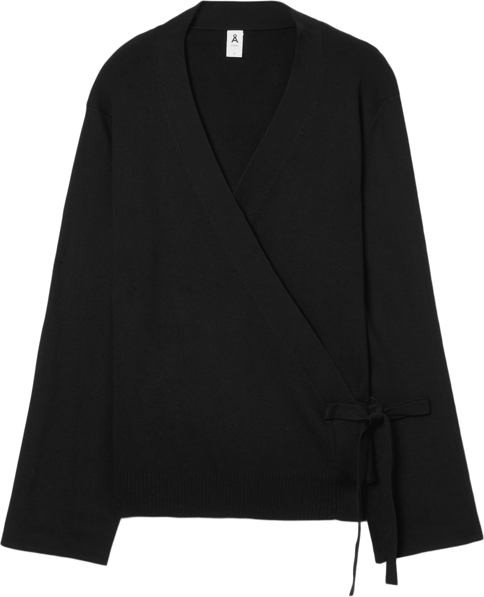 Cardigan med knytband TANYA, från Å WOMAN, i färgen Black.