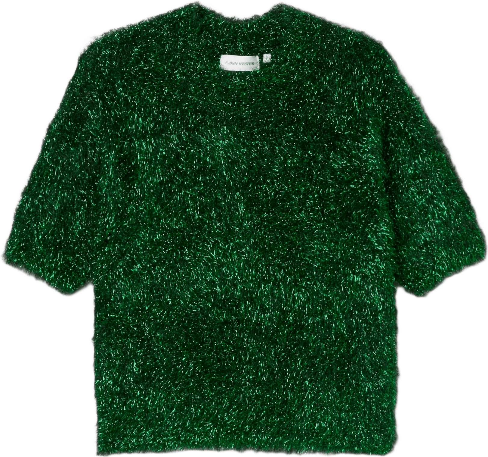 Lurvig glittertröja COLLEEN, från Carin Wester, i färgen Green Metallic.