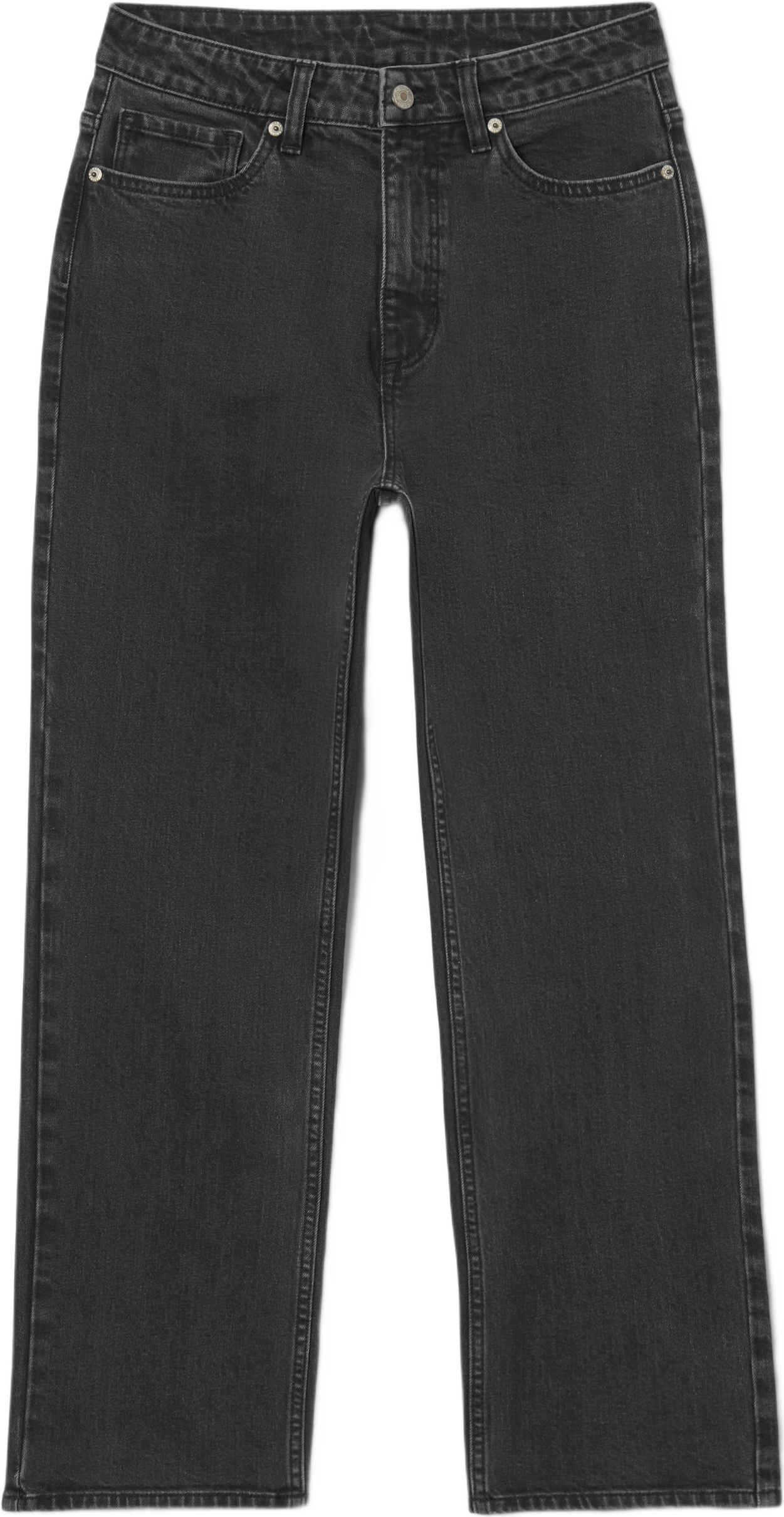 Croppade jeans JADE, från Carin Wester, i färgen Washed Black Denim.