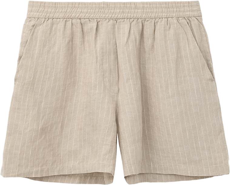 Linneshorts IMOGENE, från Wera, i färgen Natural Stripe.