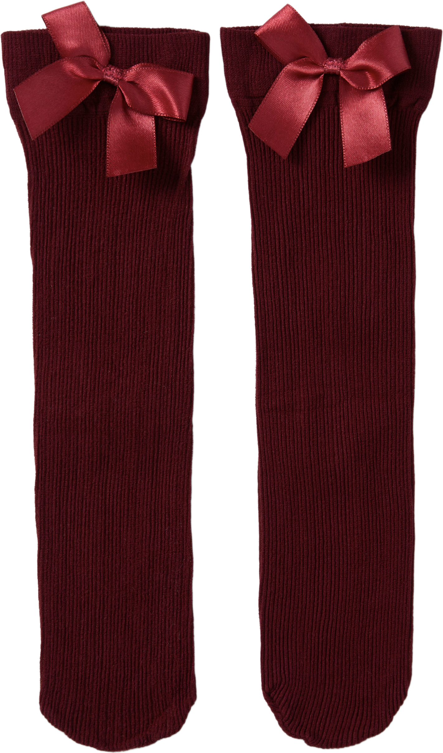 Strumpor med rosett, från Å WOMAN, i färgen Wine.