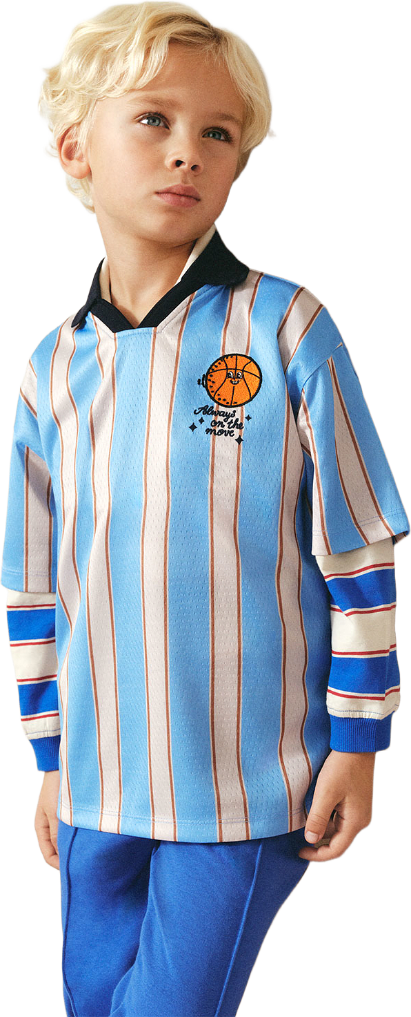 Fotbollströja SCOTT, från RIKIKI, i färgen Blue Stripe.