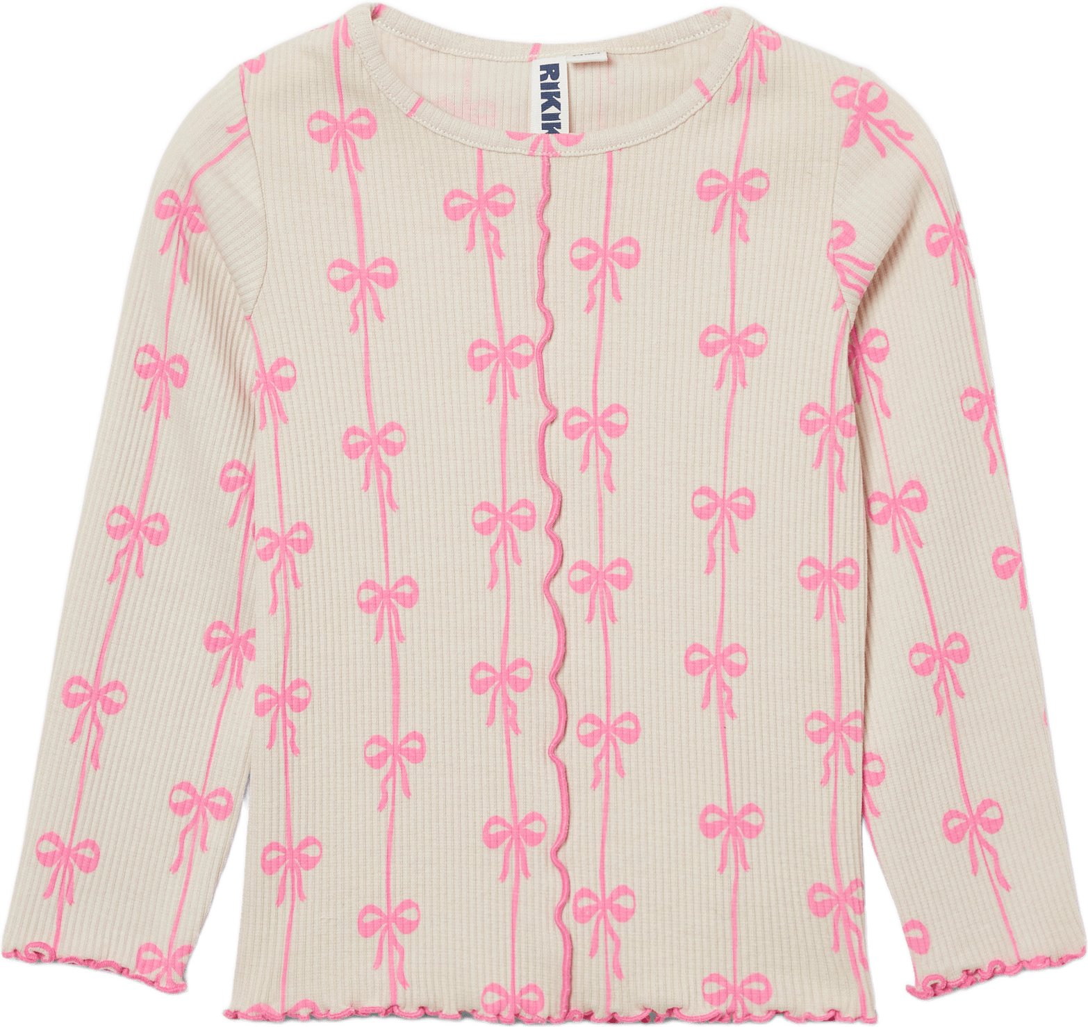 Ribbad tröja EMMY, från RIKIKI, i färgen Pink Bow.