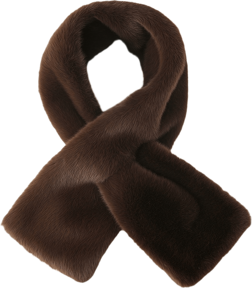Scarf i fuskpäls AMY, från Carin Wester, i färgen Dark Brown.