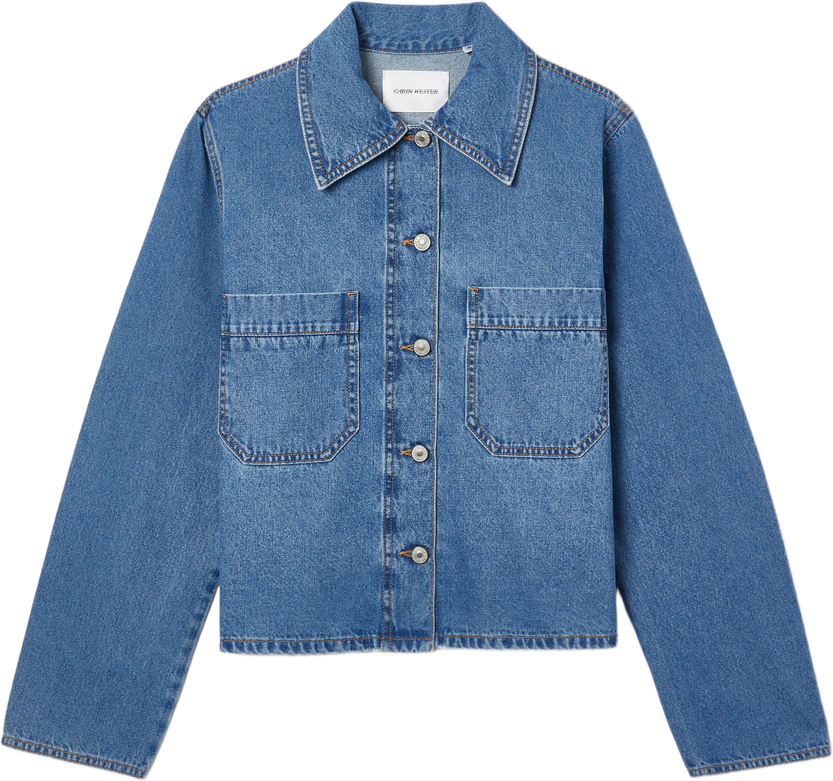 Jeansjacka JONNI, från Carin Wester, i färgen Mid Blue Denim.