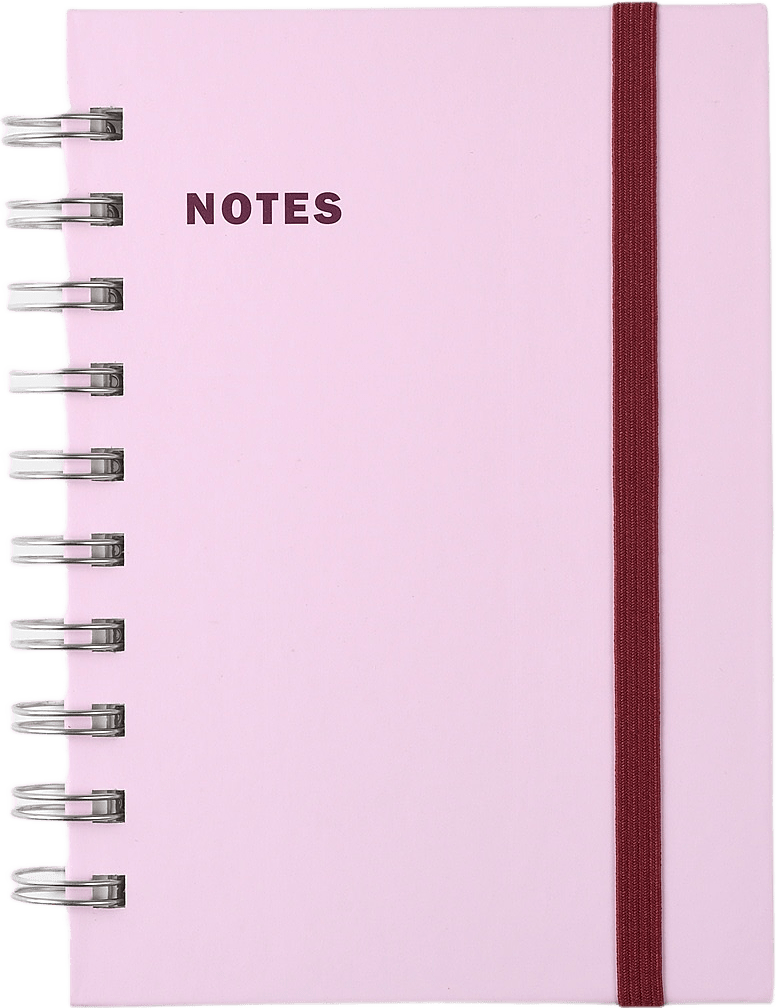 Linjerad anteckningsbok KIT A6, från Åhléns Home, i färgen Pink.