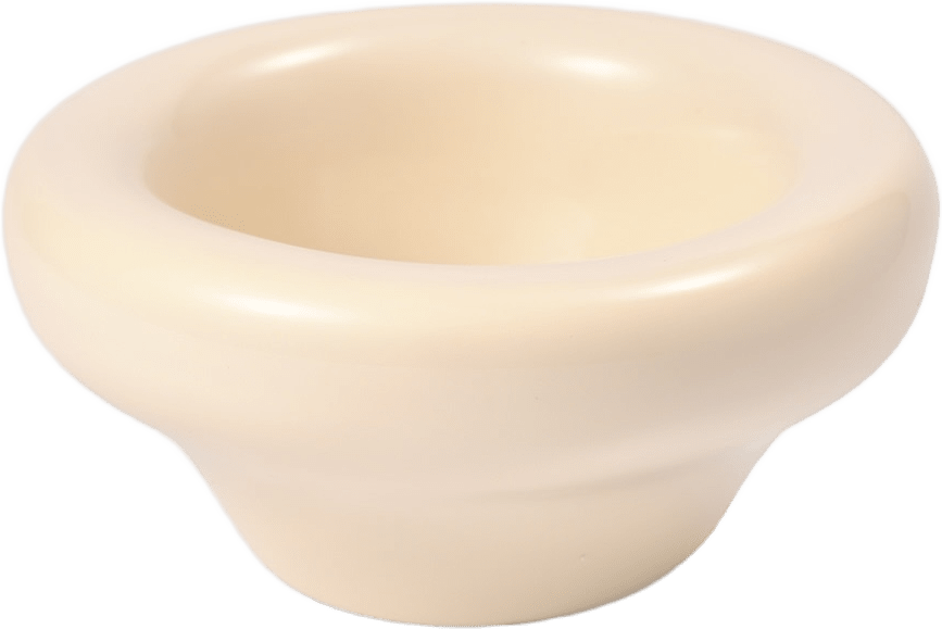 Äggkopp i stengods BEANI, från Åhléns Home, i färgen Cream.