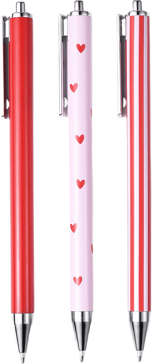 Kulspetspenna VALENTINE, 3-pack, från Åhléns Home, i färgen Pink.