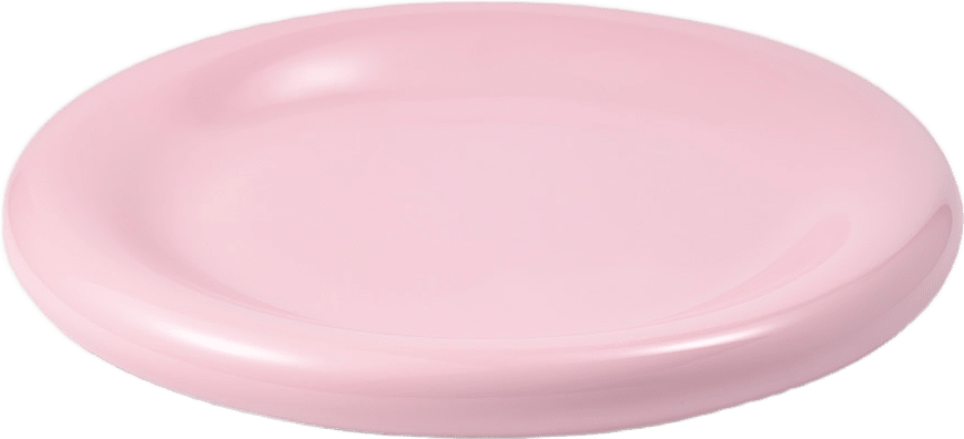 Tallrik i stengods BEANI 25 cm, från Åhléns Home, i färgen Lt Pink.