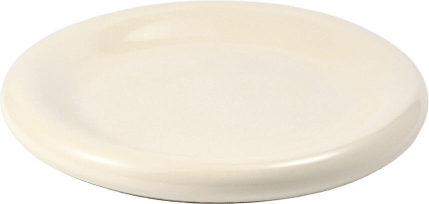 Tallrik i stengods BEANI 25 cm, från Åhléns Home, i färgen Cream.