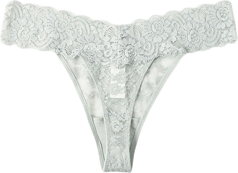 Stringtrosa med spets AMBER, från Å WOMAN, i färgen Light Green.