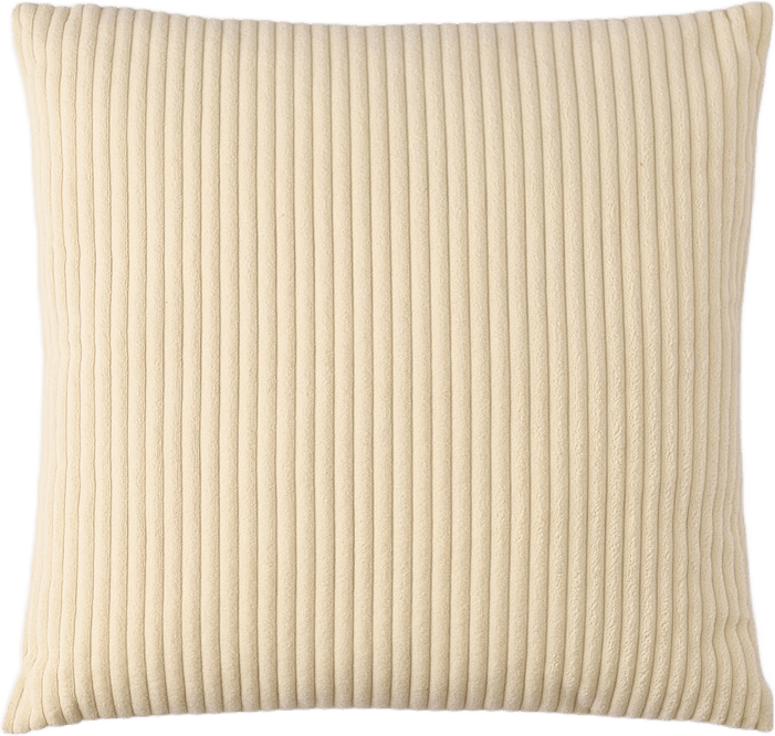 Ribbad kudde SOFTA 45x45 cm, från Åhléns Home, i färgen Sorbet Yellow.