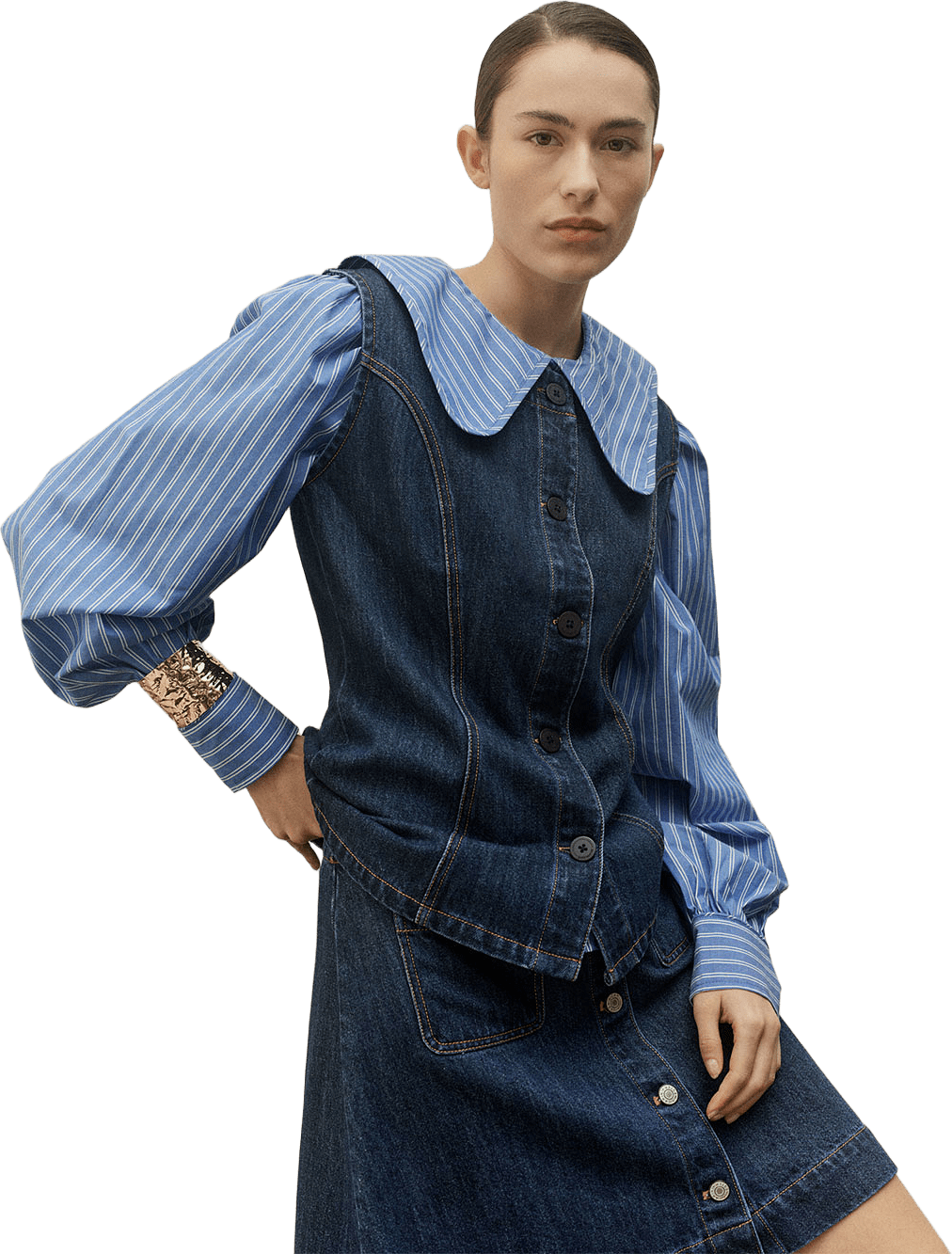 Blus AMELIE, från Carin Wester, i färgen Blue Stripe.