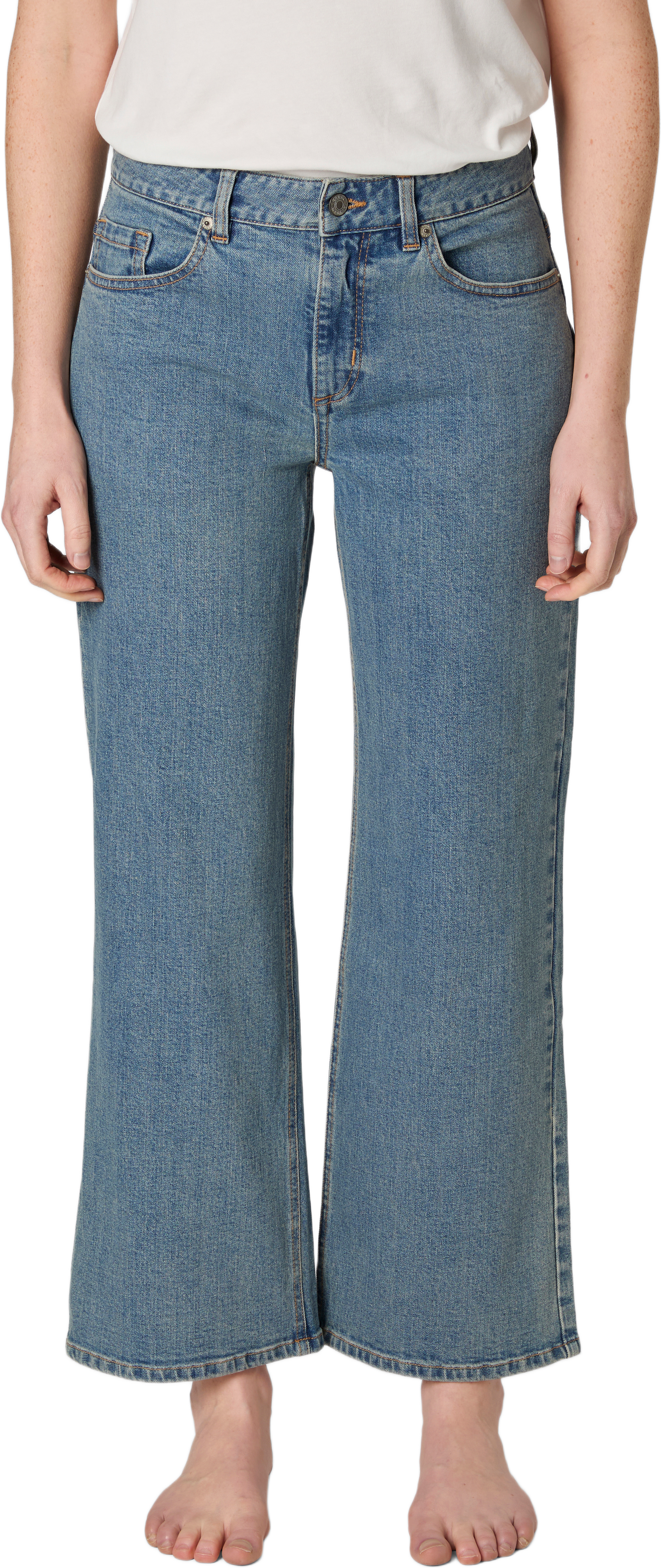 Croppade jeans med raka ben BROOKE, från Carin Wester, i färgen Vintage Blå.