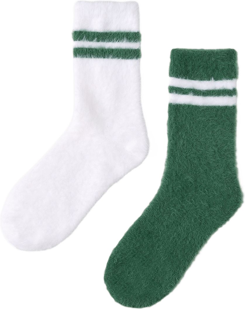 Lurviga strumpor, 2-pack, från Å KIDS, i färgen Green.