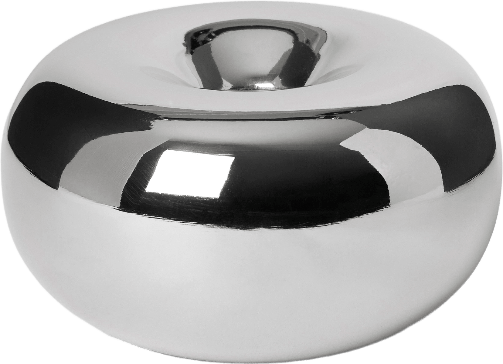 Ljusstake DONUT, från Åhléns Home, i färgen Silver.