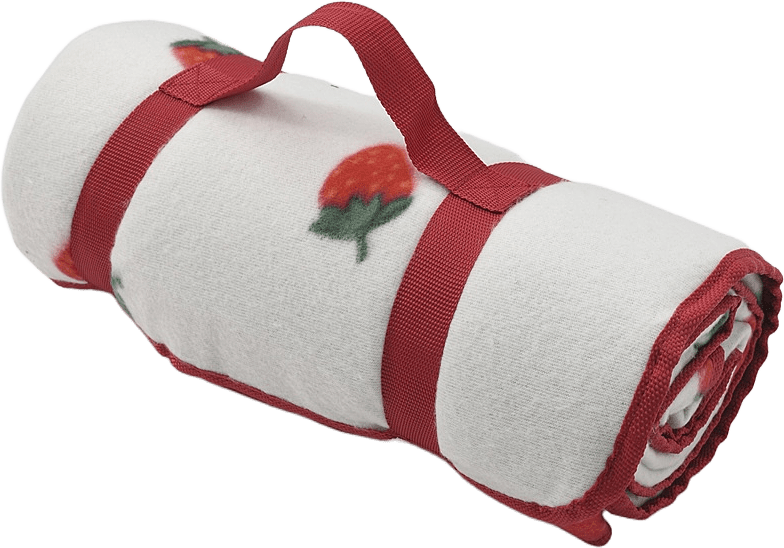 Picknickfilt med handtag STRAWBERRY 120x150 cm, från Åhléns Home, i färgen Off White.