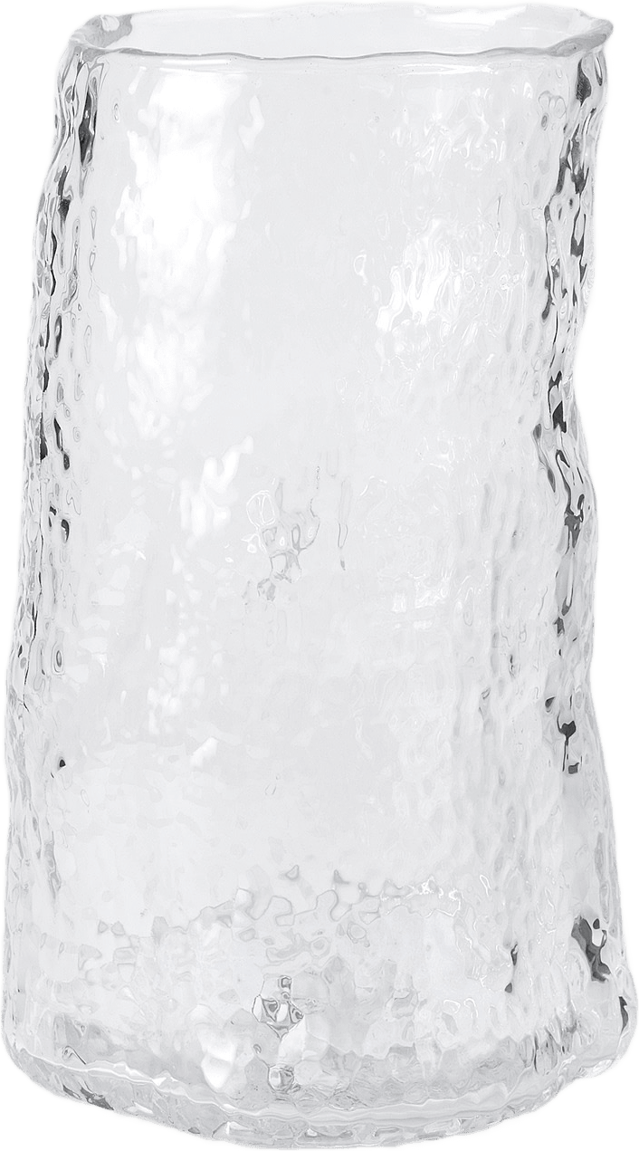 Glasvas med struktur, från MANO ATELIER, i färgen Clear.