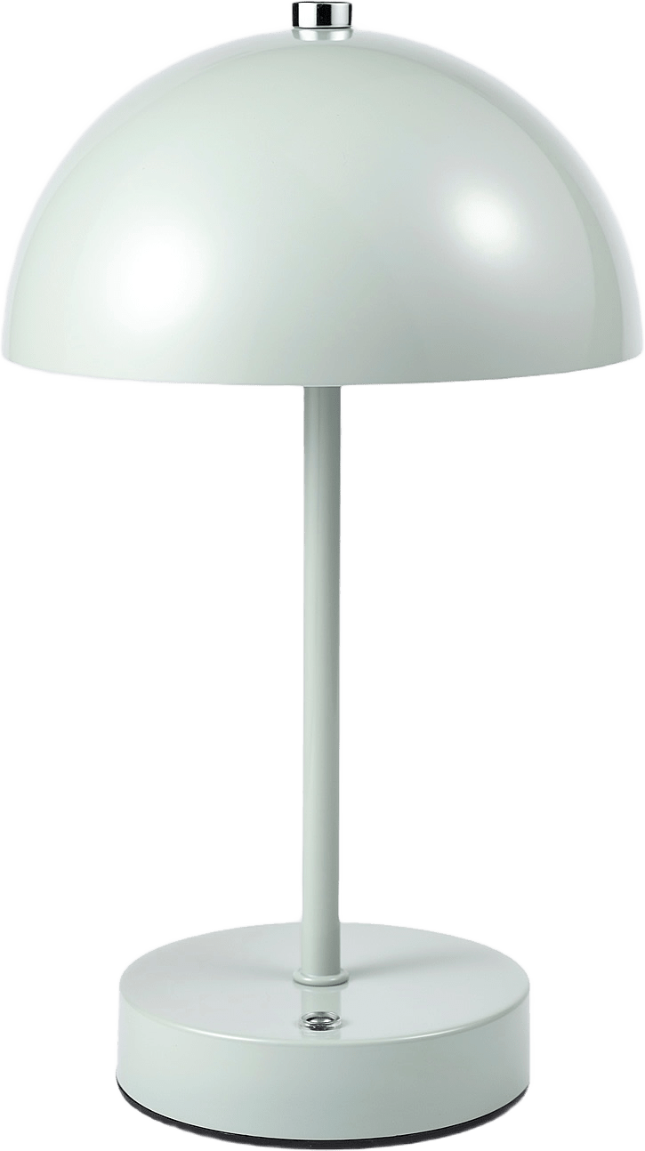 Uppladdningsbar dimbar bordslampa LOVA, från Åhléns Home, i färgen Sage Green.