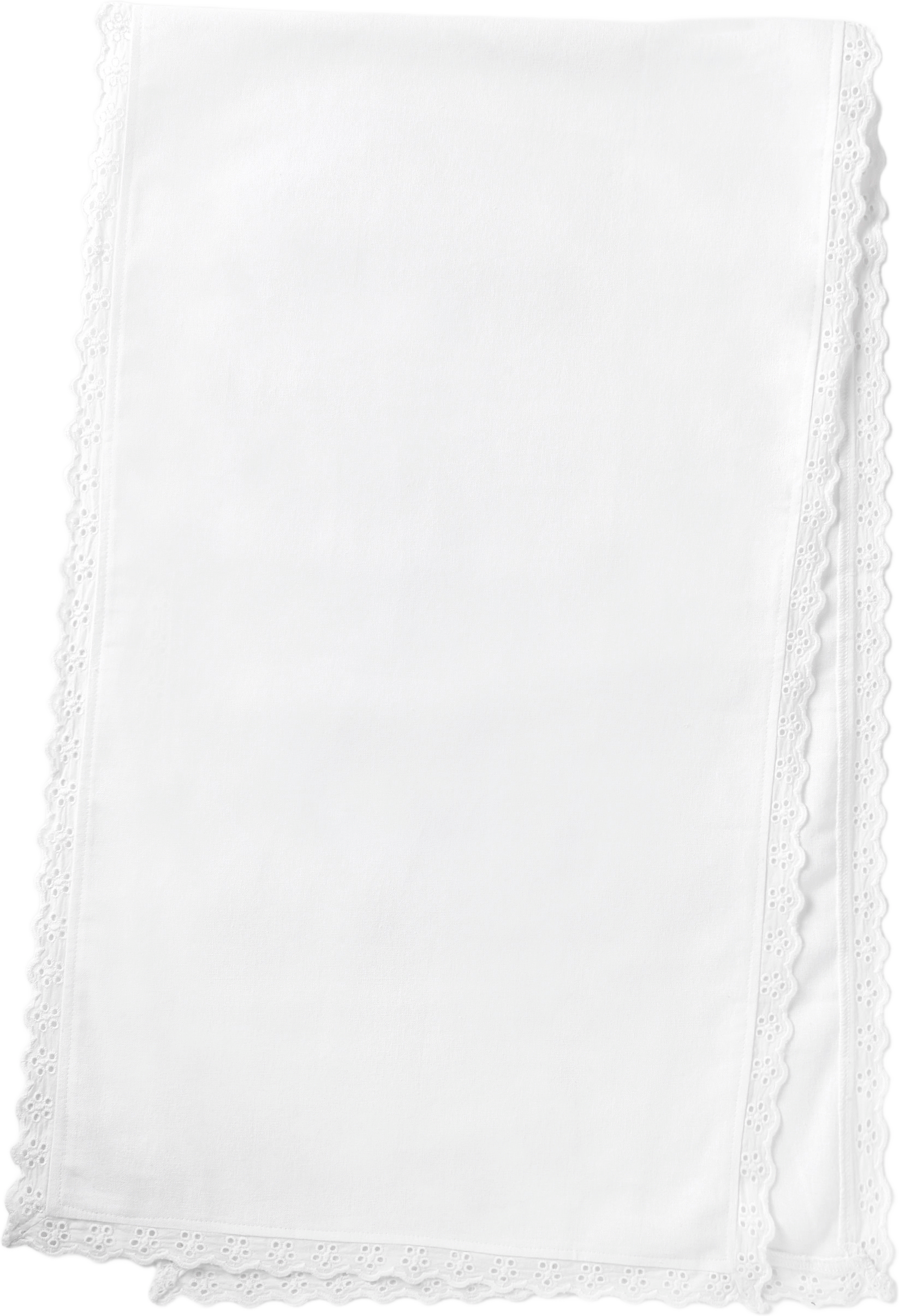 Löpare med broderie anglais 45x150 cm, från Åhléns Home, i färgen White.