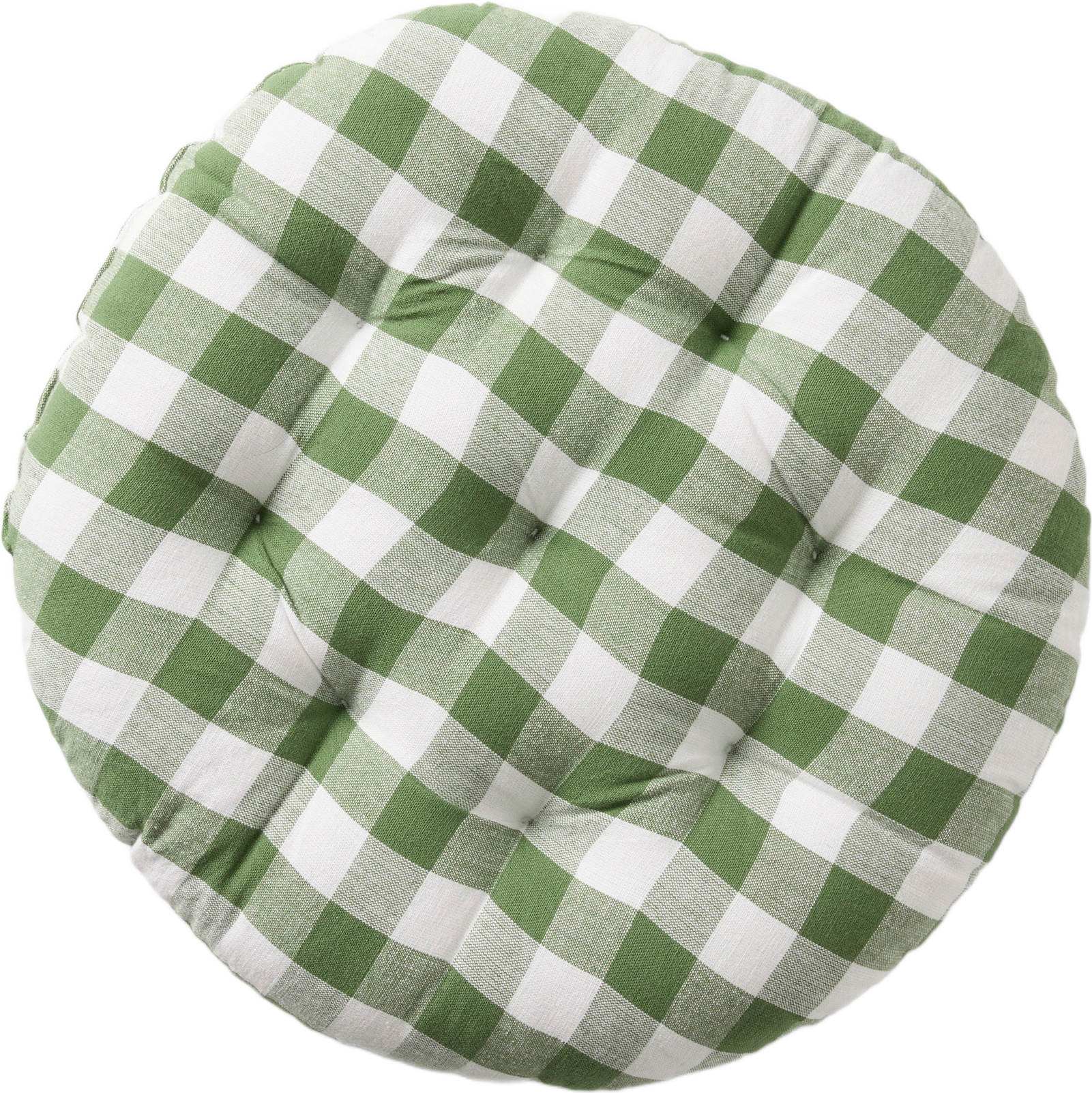 Rund sittdyna MIA GINGHAM 38 cm, från Åhléns Home, i färgen Green.