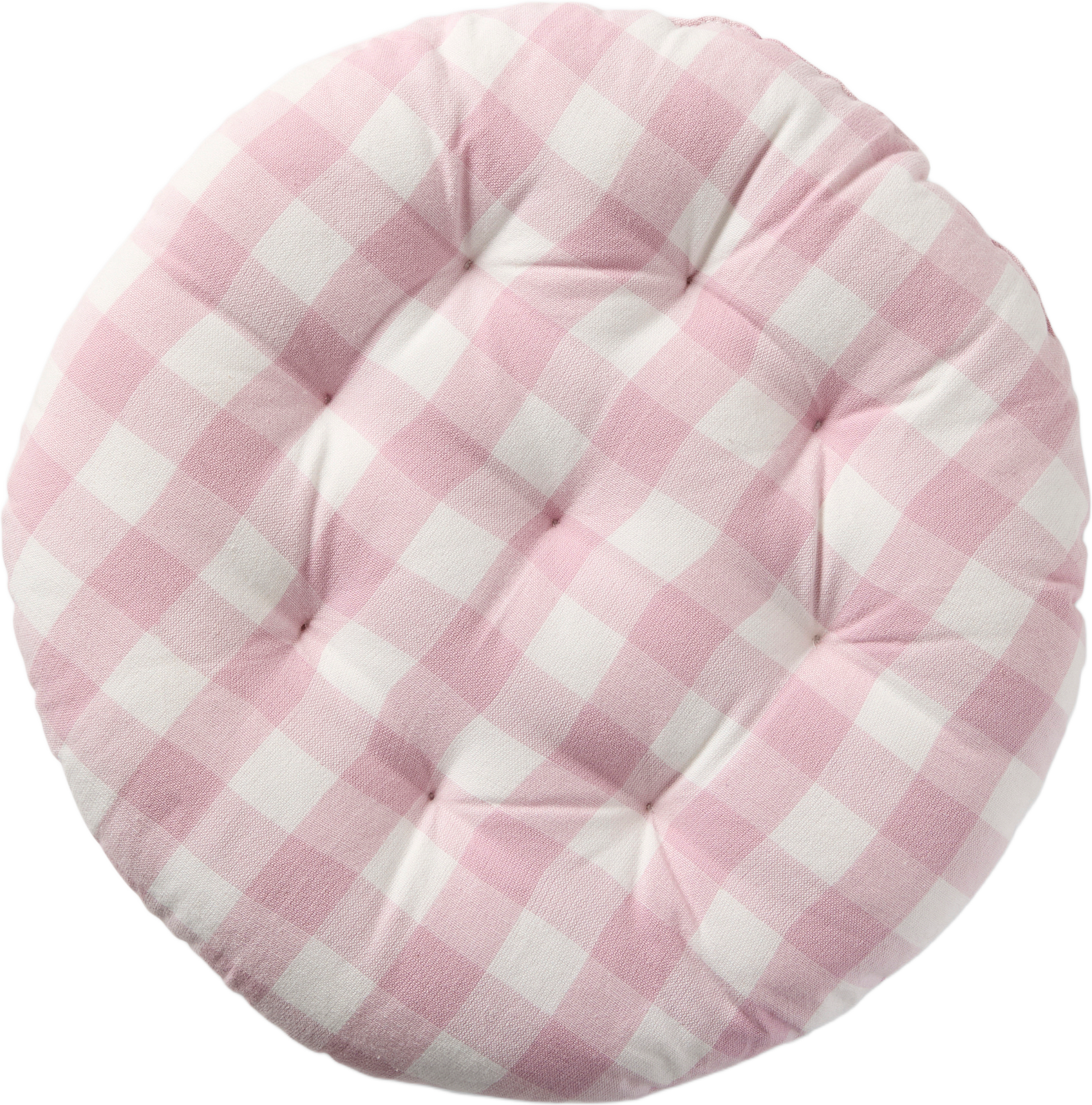 Rund sittdyna MIA GINGHAM 38 cm, från Åhléns Home, i färgen Pink.