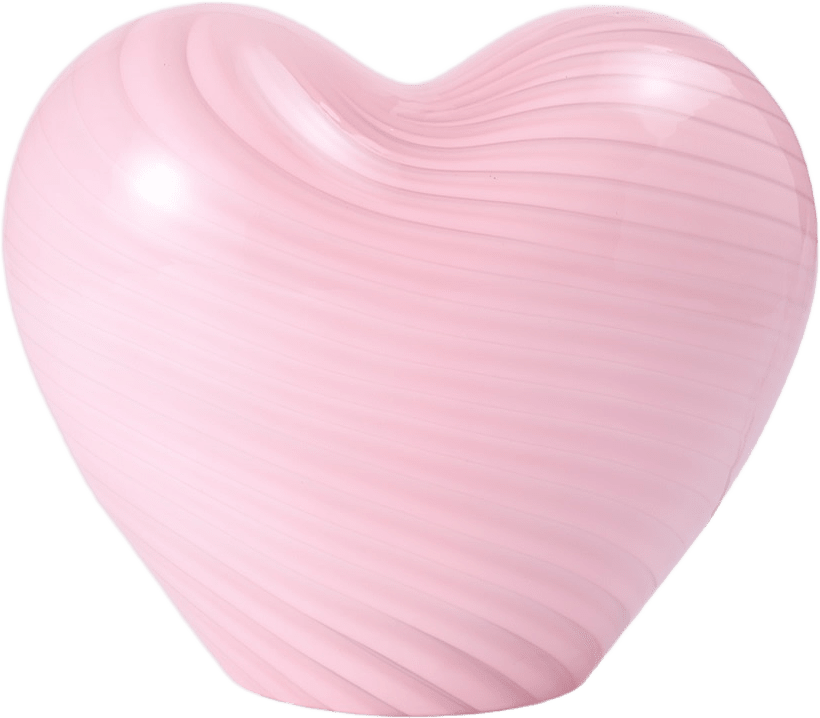 Glaslampa HEART, från Åhléns Home, i färgen Lt Pink.